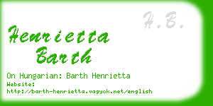 henrietta barth business card